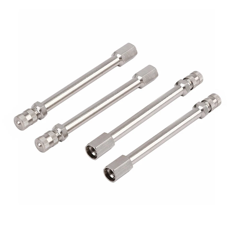 Tapas extensoras de extensión de válvula de rueda de neumático de automóvil 4 piezas vástagos de metal accesorios de 100 mm Foto 1 de 4