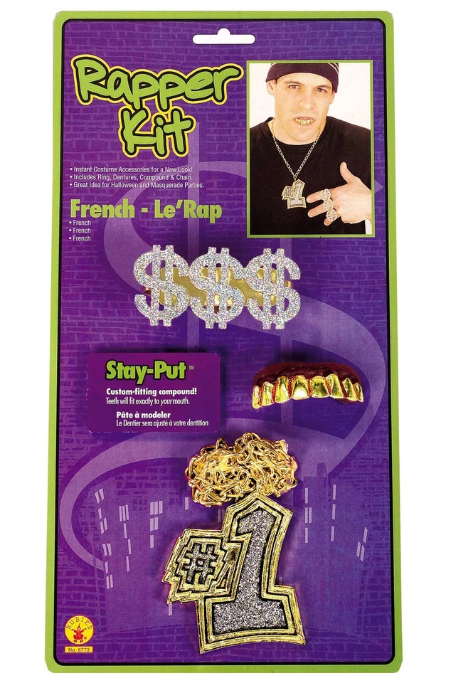 Brand New Rap Sensation Rapper Adult Costume Accessory Kit - Image 1 of 1