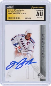 Signed Mark Messier Rangers Signed '10 11 Upper Deck SP Authentic #58 CGC Auto - Picture 1 of 3