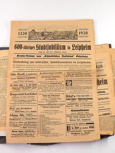 Zeitungen  600 Jahre Stadt Leipheim, Günzburg, 1930, Theater zum Bauernkrieg - Bild 1 von 14