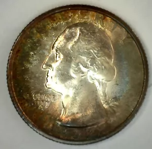 1937 S Washington Silver Quarter Uncirculated 25c Dark Toning Coin 25-Five Cents - Picture 1 of 2