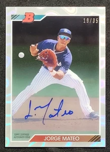 2017 Bowman '92 High Tek /35 JORGE MATEO Holo Refractor Auto Autograph ROOKIE RC - Picture 1 of 3