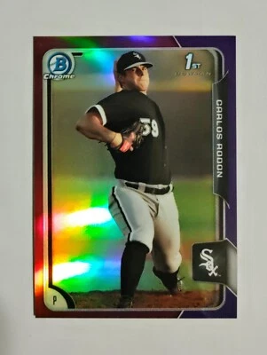Carlos Rodon 2015 1º Bowman Chrome BCP150 Prospect REFRATOR ROXO 116/250 z69 - Imagem 1 de 2
