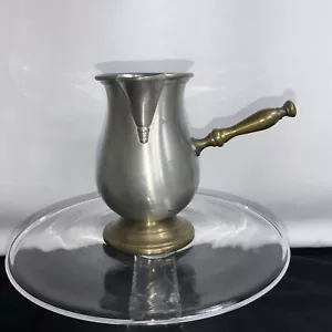 Oneida Sirup Krug Zinn mit Messinggriff & Boden VINTAGE - Bild 1 von 7
