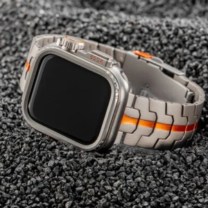 Metalowy pasek tytanowy + ulepszony do ultra etui do Apple Watch 44mm 45mm - Zdjęcie 1 z 18