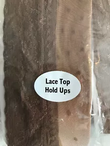 Piel Beige Tostado Encaje Top Medias de Sostener Talla Única Manchado con Tiras de Silicona - Imagen 1 de 3