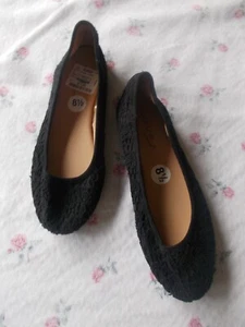 Damenschuhe Madeline Stuart Größe 8,5 M schwarz Spitze Ballerinas - Bild 1 von 6