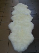 genuine sheepskin rug Double White Natural aprox 80" x 30"
