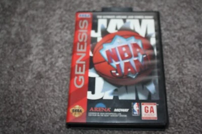 NBA Jam Sega Genesis, 1994 Cartridge, Case and Manual - Image 1 of 3