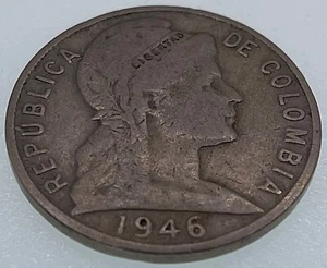 World Coin: 1946 Colombia - 5 Centavos - Circulated (SKU 158) - Picture 1 of 4