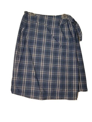 DOCKERS миниатюрный надежном юбка синий клетку 100% хлопок повседневный/гольф размер 8P - Изображение 1 из 4