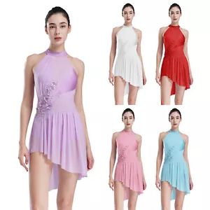 Abito donna contemporaneo applique lirico irregolare floreale gonne tulle body - Foto 1 di 46
