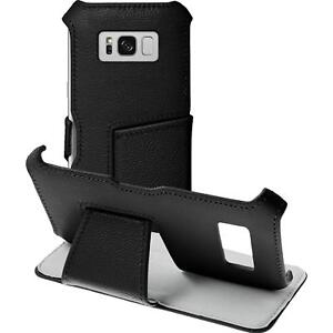 Echt-Lederhülle for Samsung Galaxy S8 Leather Black + Flexible Foil
