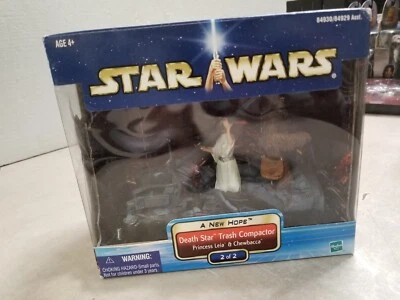 Figura Star Wars Una Nueva Esperanza Estrella de la Muerte Compactador de Basura PRINCESA LEIA Y CHEWBACCA Foto 1 de 4