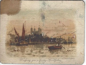 Antike Arthur Wilde Parsons für Raphael Tuck Geburtstagskarte The Tower of London - Bild 1 von 3