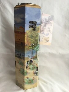 Artist Wine Box Wood Single Bottle Wine Holder Carrier Street Cafe Art Work - Picture 1 of 5