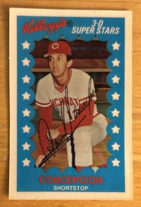 1982 Kellogg's 3-D Superstars Dave Concepcion Baseball Card 22 Reds Shortstop VG