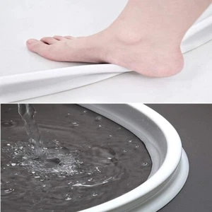 Spritzschutz Dusche Silikon Barriere Streifen klappbar Türschweller 3m weiß - Bild 1 von 11