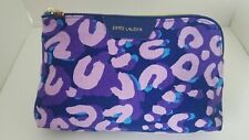 Estee Lauder Cosmetic Makeup Bag Case Zipper ~ Purple