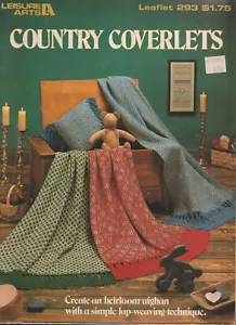 Country Coverlets Heirloom Afghans Simple Lap Weaving Technique Leisure Arts 293 - Picture 1 of 8