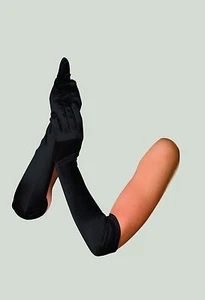 Stretch Satin Opera Length Luna Glove Adult Costume Accessory (Black, One Size) - Picture 1 of 1