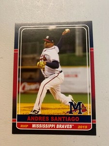 Andres Santiago Card 2019 Mississippi Braves Team Card