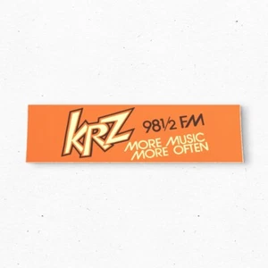 KRZ 98.5 FM PENNSYLVANIA Orange Bumper Sticker - Radio Vintage Style 80s 90s - Bild 1 von 4