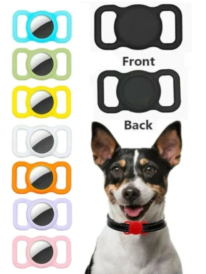Support de collier pour Apple Airtag, chien et chat coque étui Noir Rouge Violet