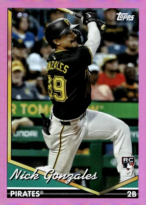 2024 Topps Archives Nick Gonzales #227 (RC) Pink Foil Pirates - Image 1 of 2