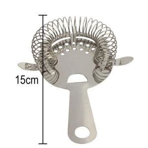 15CM Stainless Steel Cocktail Strainer Mixer Shaker Maker Ice Filter OZ - Picture 1 of 8