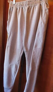 Boy's Size M Youth Jogging Track Pants Gray Cotton Side Zipper - Picture 1 of 6