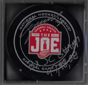 Chris Osgood Autographed Red Wings Farewell to the Joe Puck JSA COA - Picture 1 of 5