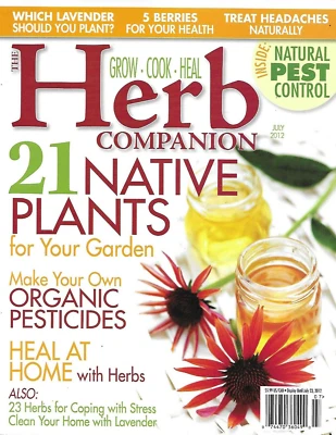 Herb Companion Magazine 21 Native Plants DIY Organic Pesticides Home Healing - Image 1 of 4