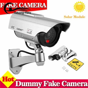 Solar Power Dummy Fake Camera Security CCTV LED Night Light Surveillance A2TF - Picture 1 of 12