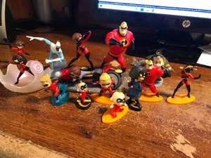 Disney Incredibles  - 14 figures (includes cake topper ) - Picture 1 of 12