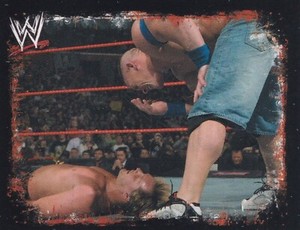 John Cena & Chris Jericho 2009 Topps WWE Rivals Album Stickers Card #5 Spanish