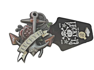 Lucky 13 Belt Buckle Anchor Original Officially Licensed New Men Women Fashion - Image 1 of 4