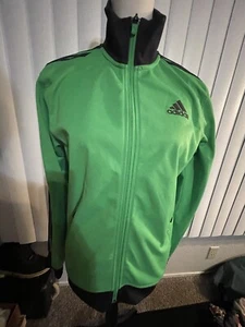 Vintage 2014 ADIDAS GREEN/black Track Jacket MEN'S SIZE Small 🔥🔥RARE🔥🔥 - Picture 1 of 7