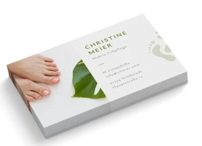 INFOWERK Visitenkarten gestalten - 1-seitig - Mobile Fußpflege # 1 - personalisieren