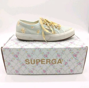Superga x Love Shack Elegante Talla 8.5 Zapatillas bajas Azul Pájaro Floral Lona Zapatos - Imagen 1 de 15
