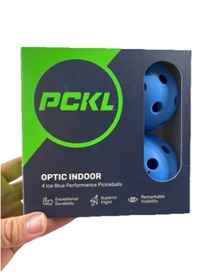 PCKL Optic Indoor Pickleballs 4er Pack Ice Blue Performance Balls Neu - Bild 1 von 6