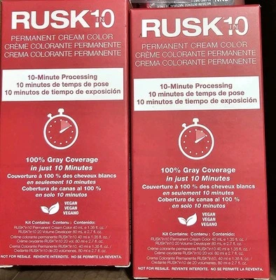 2 Cajas Rusk In 10 7NN Medio Intenso Rubio Natural Color Permanente con Desarrollador Foto 1 de 4