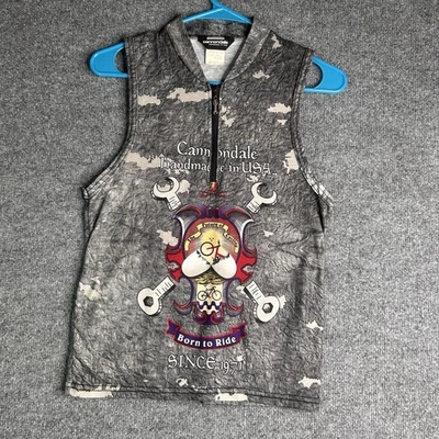 Camisa de Ciclismo Cannondale De Colección Sin Mangas Adulto Talla Pequeña Cremallera Completa Bicicleta Foto 1 de 4