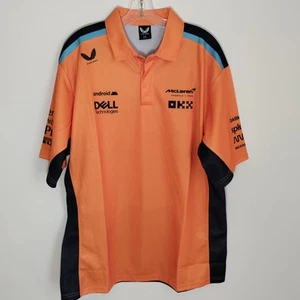 Mclaren Formula 1 Team Mens 2023 Replica Payaya Orange Polo Shirt Size L - Picture 1 of 7