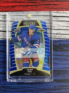 2020 2019-20 Upper Deck Allure Hockey Adam Fox #93 Blue Line Auto 21/35 - Picture 1 of 2
