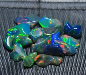 Opal Rough Black Opal Raw 10 Crt Lot Black Opal Raw Rough Crystal Healing Rough - Picture 1 of 1