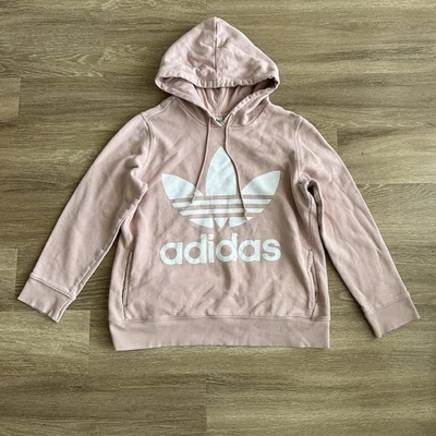 Adidas Trefoil Pullover Hoodie Pink Youth Kids Large - Image 1 of 4