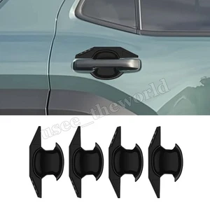 4x Matte Black Exterior Door Handle Bowl Cover Trim For Toyota 4Runner 2025 2026 - Picture 1 of 9