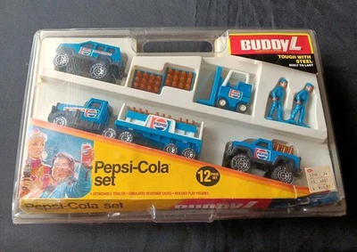DE COLECCIÓN BUDDY L PEPSI COLA JUEGO DE 12 PIEZAS VEHÍCULOS DE METAL CARRETILLA ELEVADORA BOTELLAS CAMIÓN HOMBRES  Foto 1 de 4