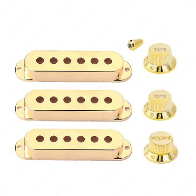 48/50/52mm Guitar Pickup Covers Knobs Switch Tip Set For Fender SQ Strat - Image 1 of 3